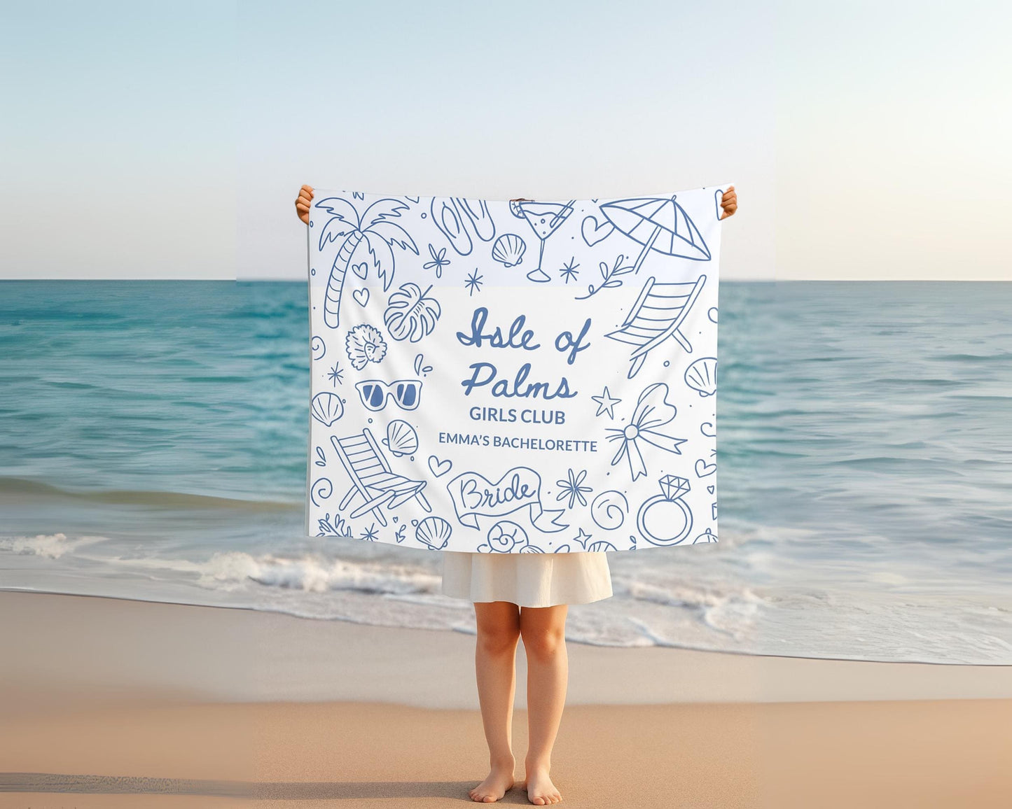 Last Toast on the Coast Banner, Custom Isle of Palms Bachelorette Sign, Coastal Bachelorette Party, Personalized Charleston Beach Backdrop